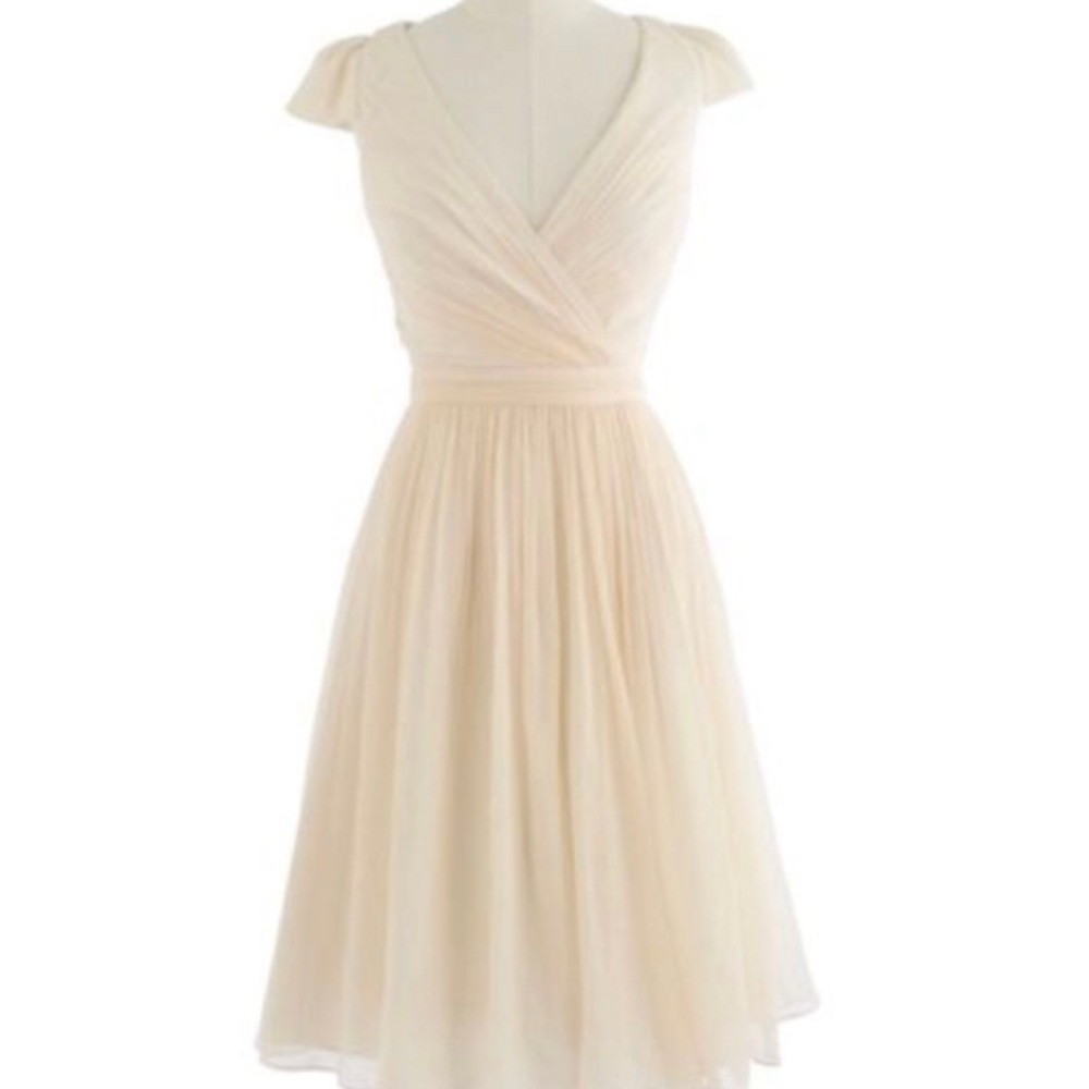 J Crew Mirabelle Silk Chiffon Dress